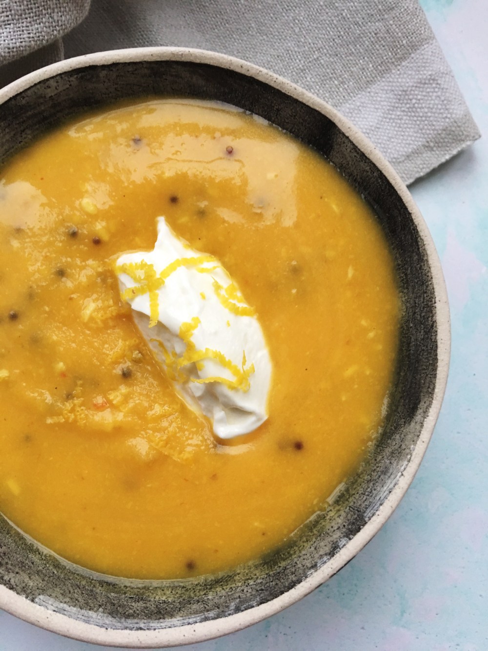 Greek Yellow Split Pea Soup with Turmeric and Lemon