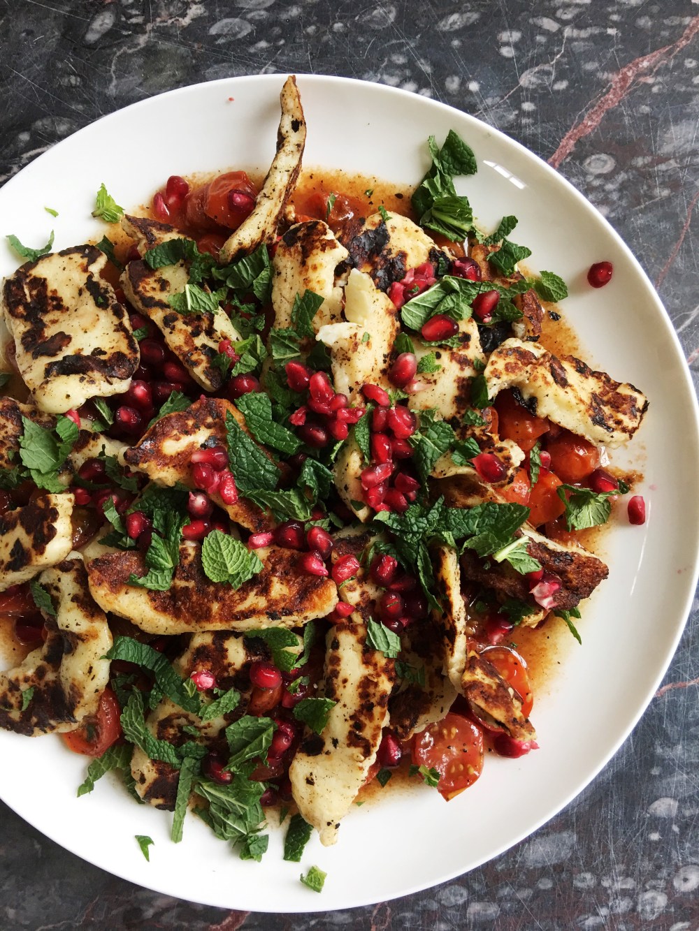 Halloumi & Pomegranate Salad